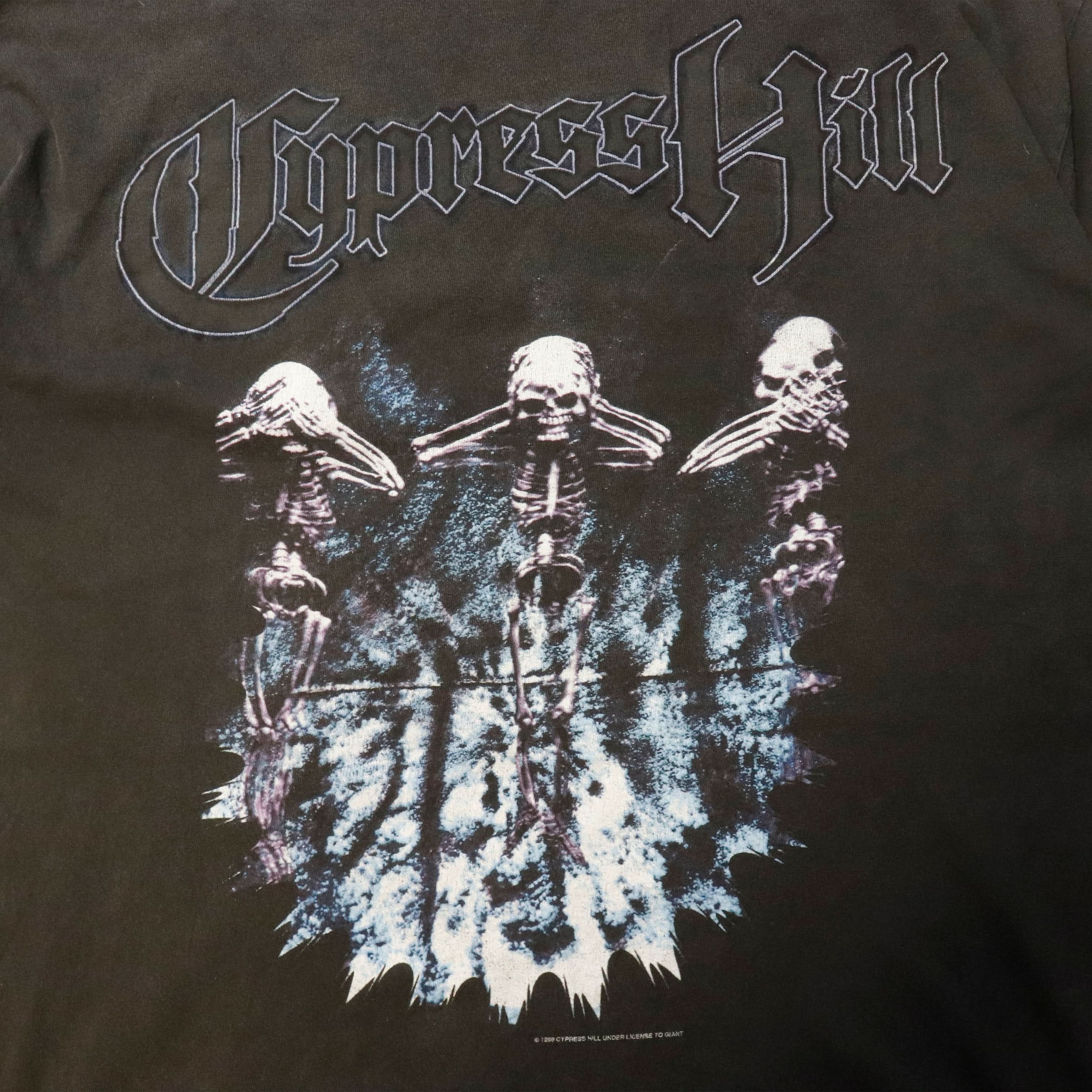 Vintage 1998 Cypress Hill Skeleton Rap Graphic T-Shirt