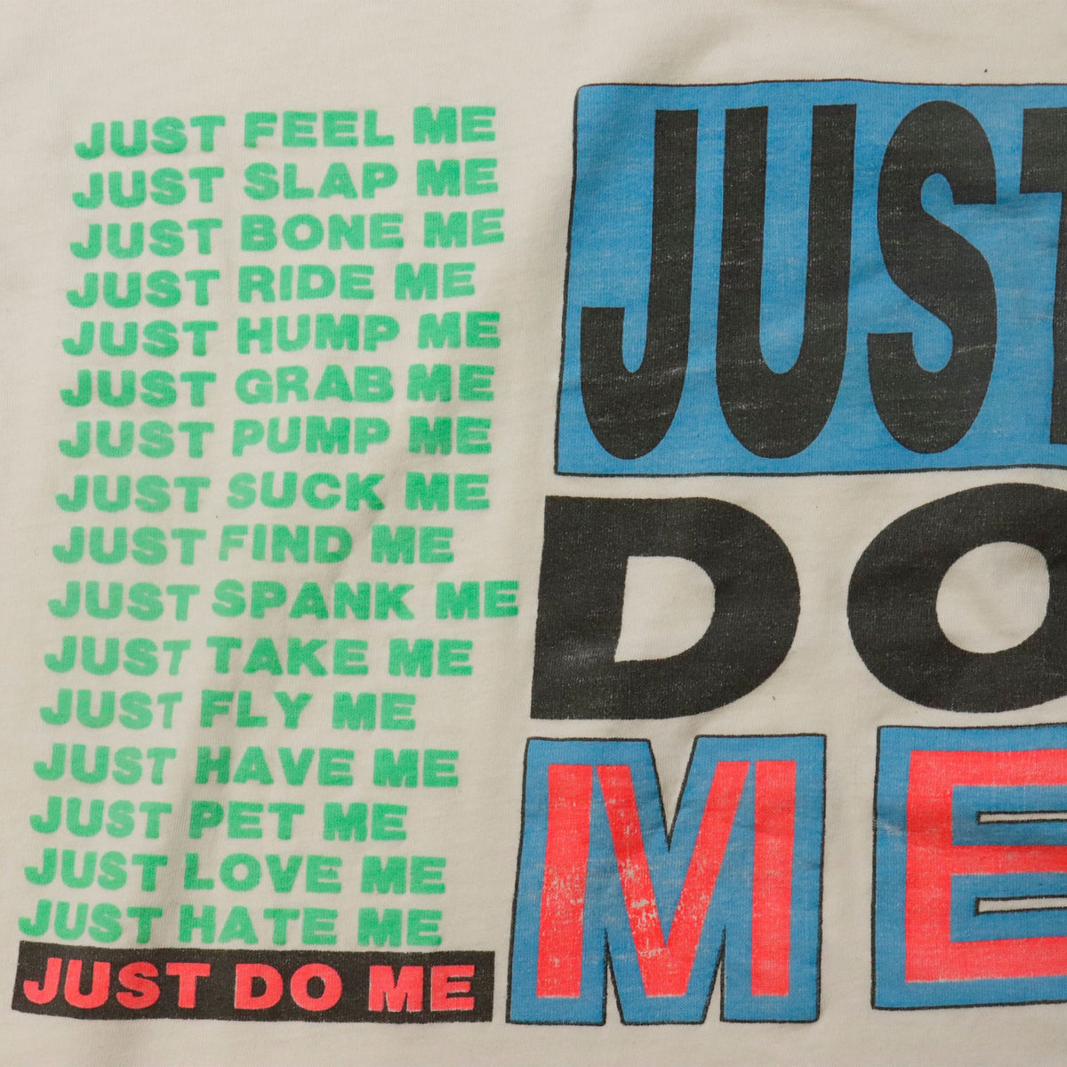 Vintage 90s spoof Just Do Me Graphic T-Shirt Size L