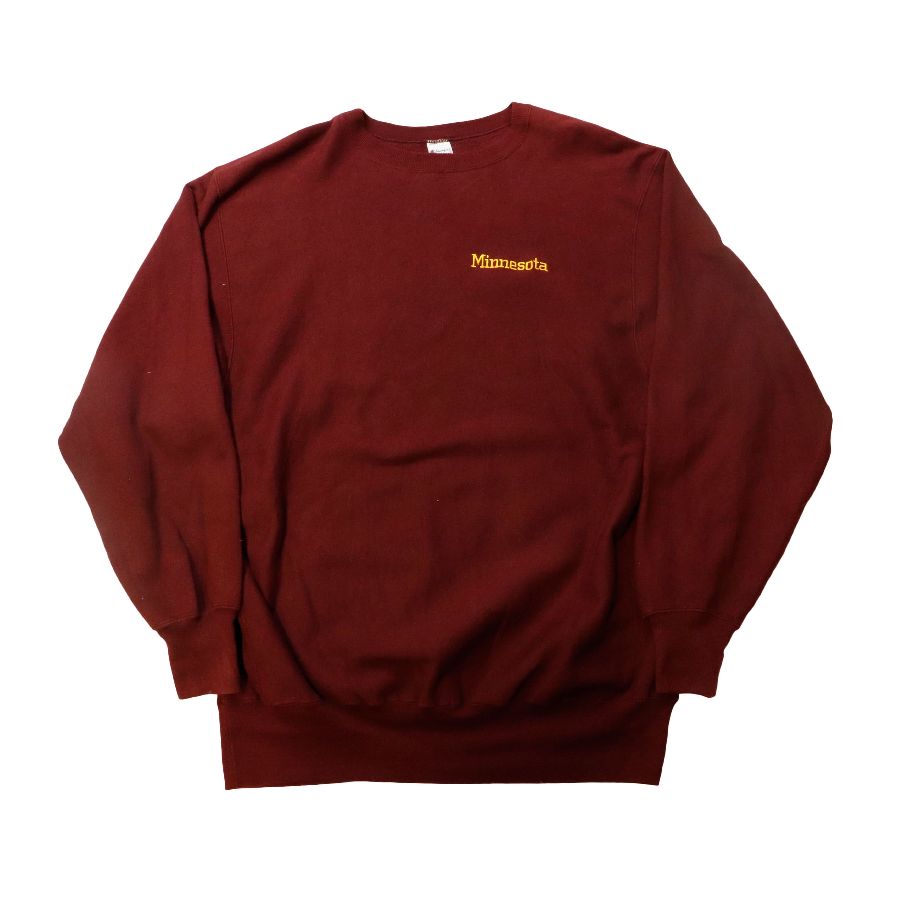 Vintage 90s Champion reverse Weave Minnesota Embroidered Crewneck Sweatshirt Size M