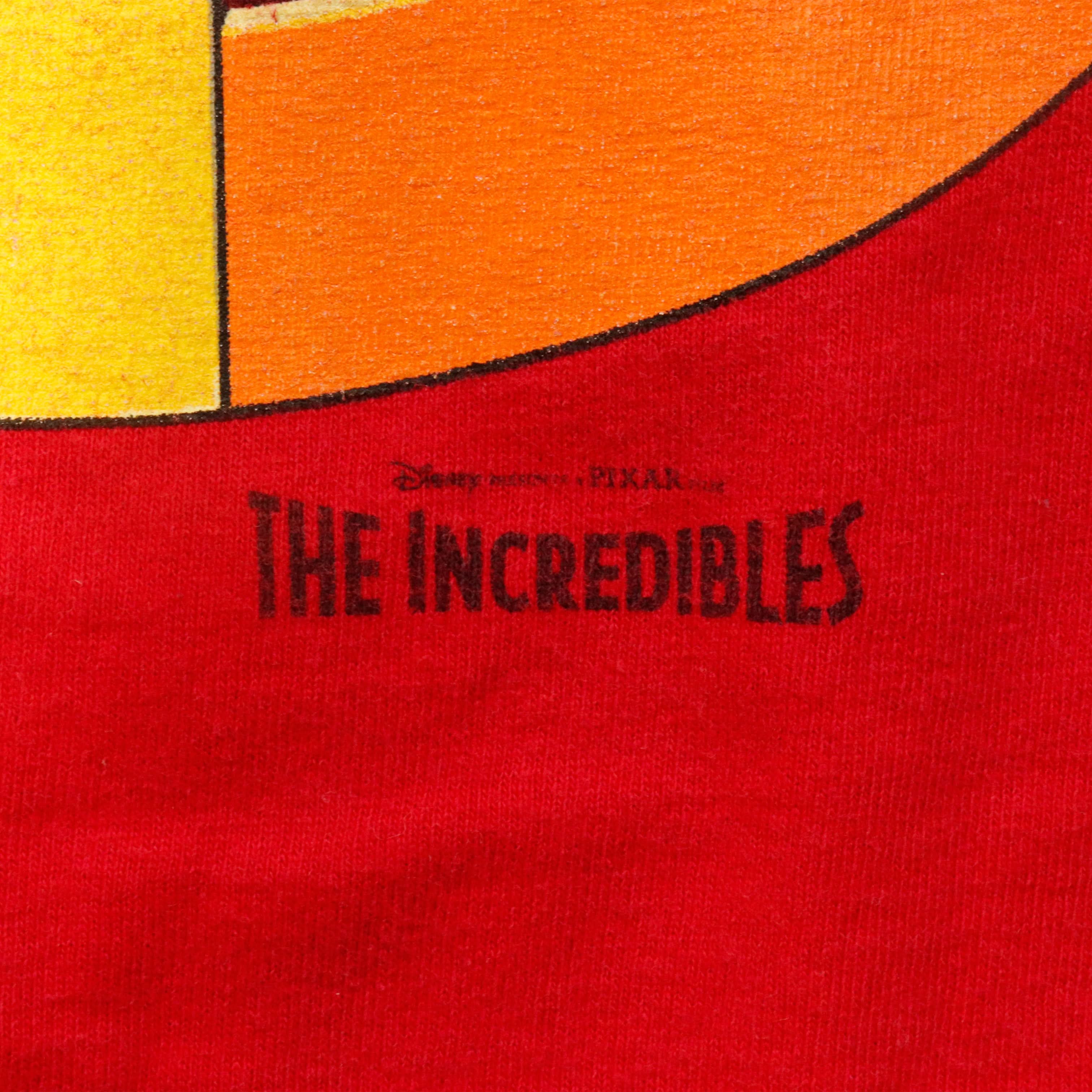 Vintage Disney Store The Incredibles Logo Ringer T-Shirt Size L