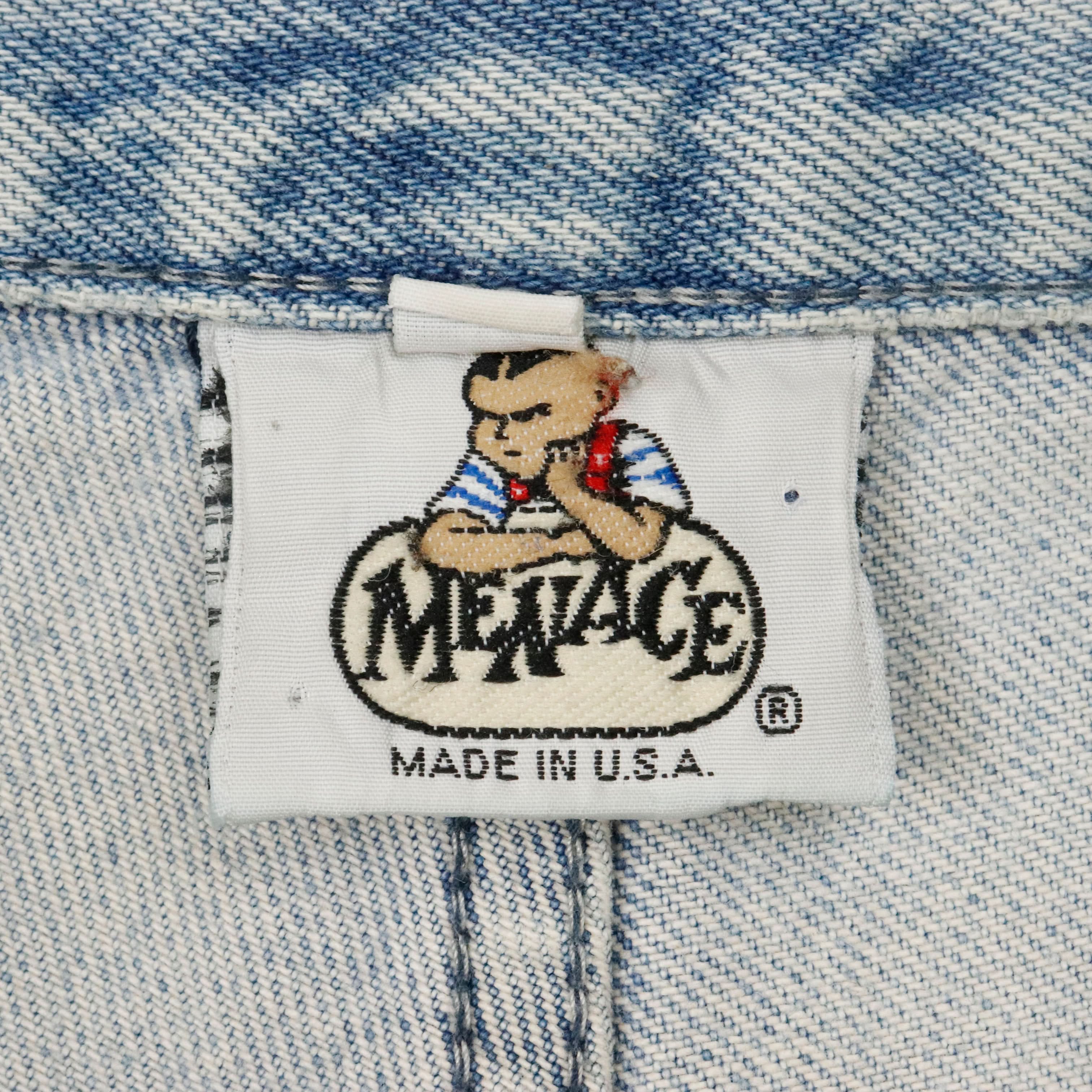 Vintage 90s Menace Huge Baggy Denim Jeans Size 34 Jnco Style