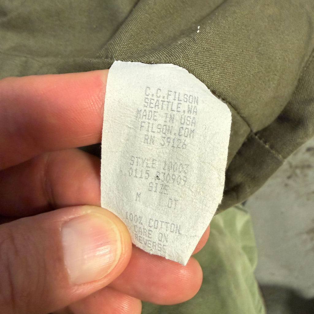 Vintage Filson Wax Cotton Hunting Fishing Jacket Size L