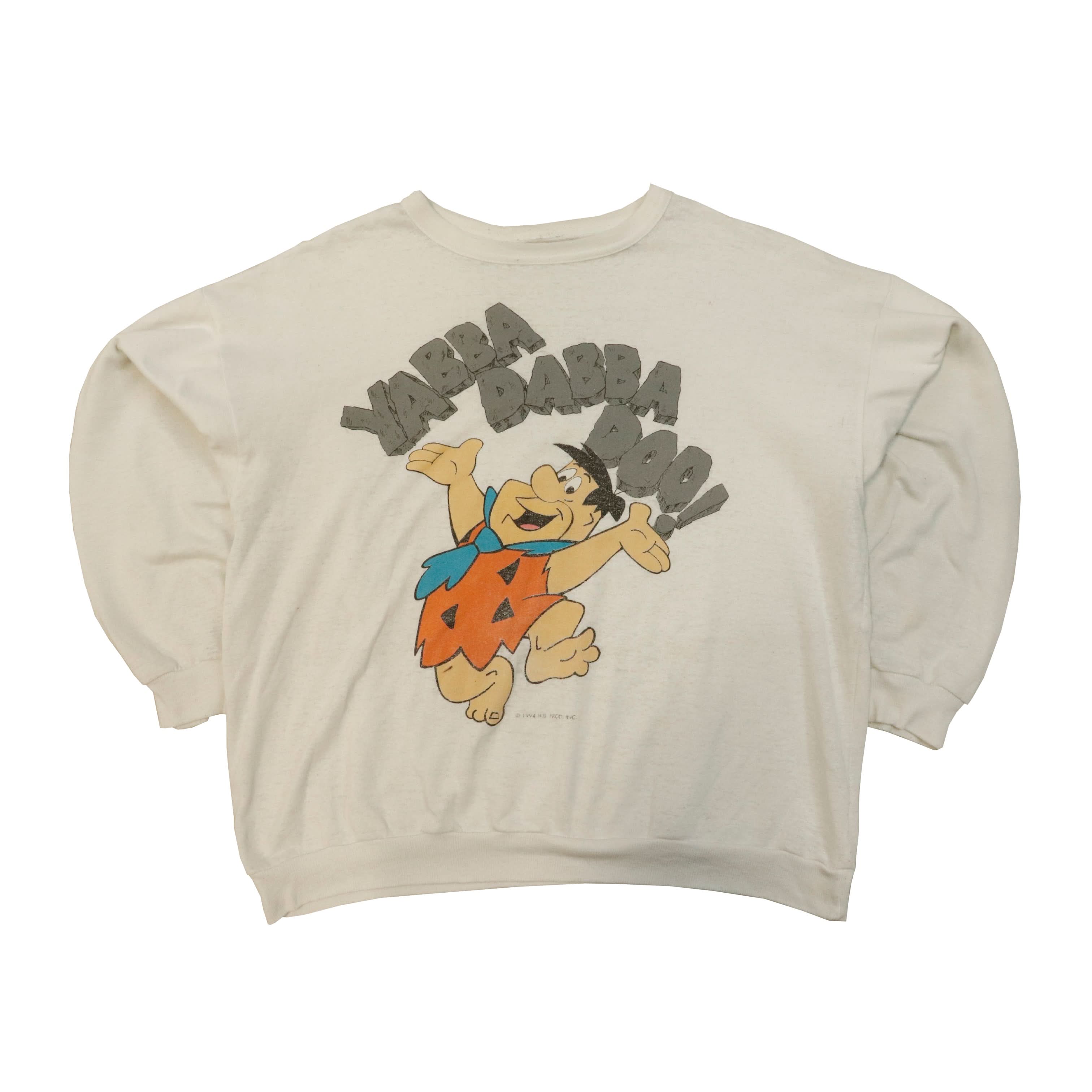 Vintage 1994 Yabba Dabba Doo! Fred Flintstone Graphic Sweatshirt Size N/A