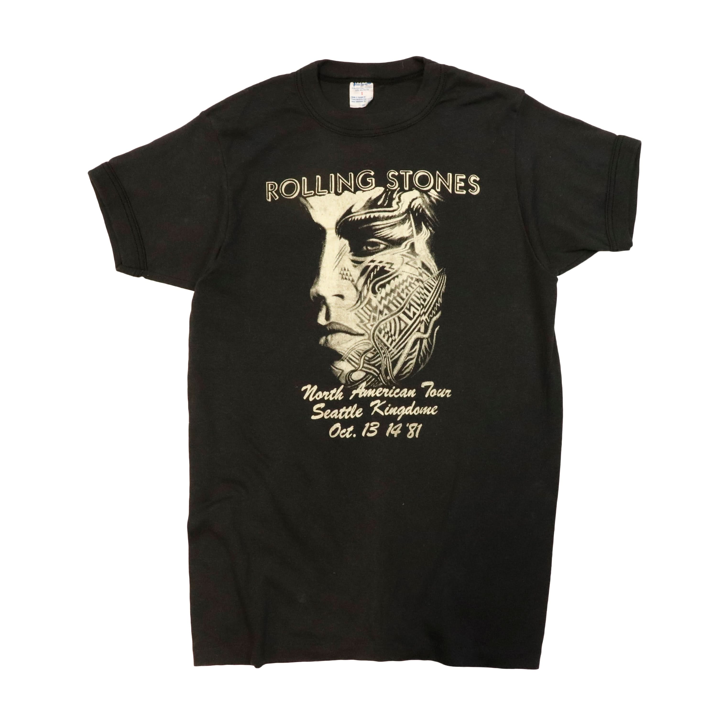 Vintage 1981 Rolling Stones Tattoo You One Show North American Tour Graphic T-Shirt Size S RARE