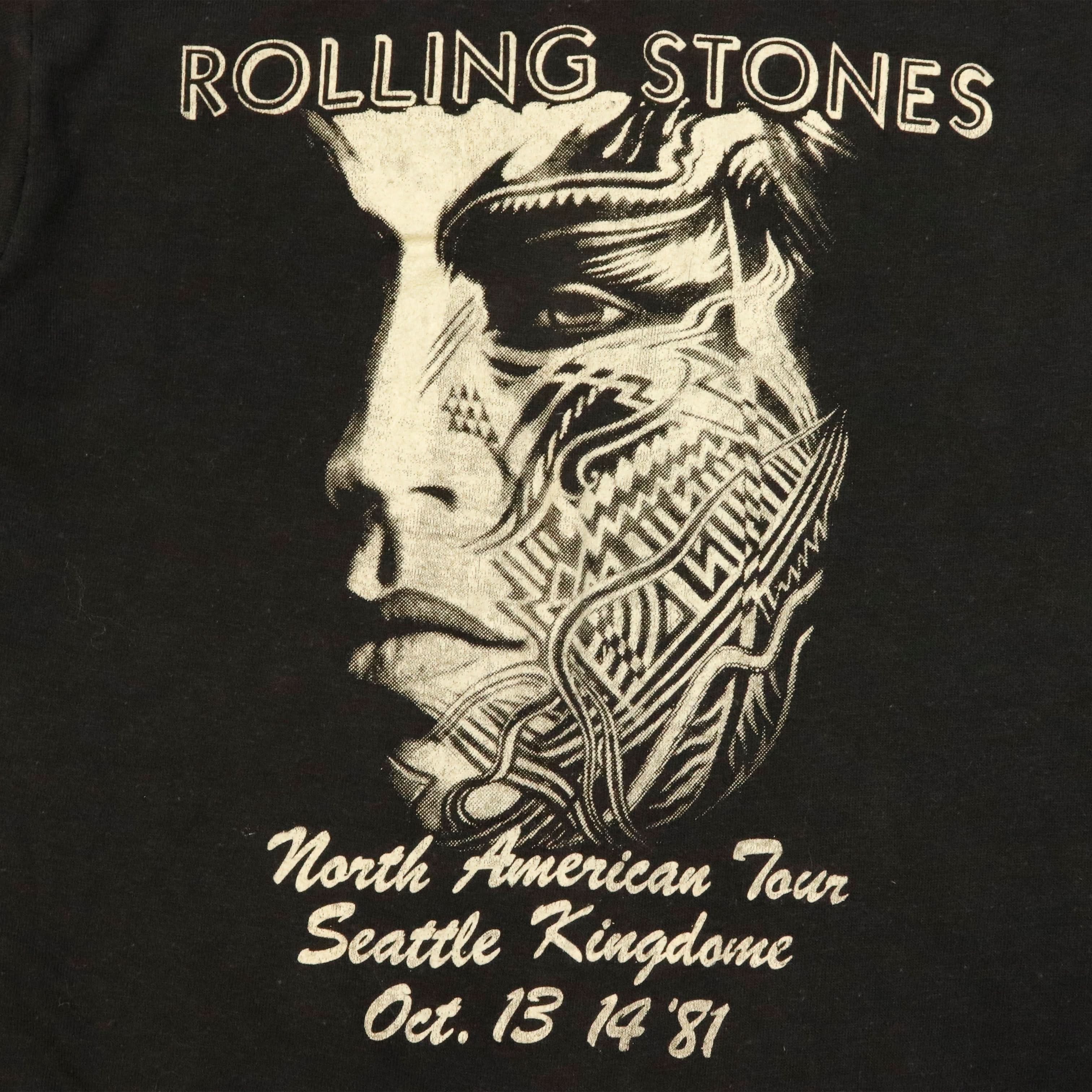 Vintage 1981 Rolling Stones Tattoo You One Show North American Tour Graphic T-Shirt Size S RARE
