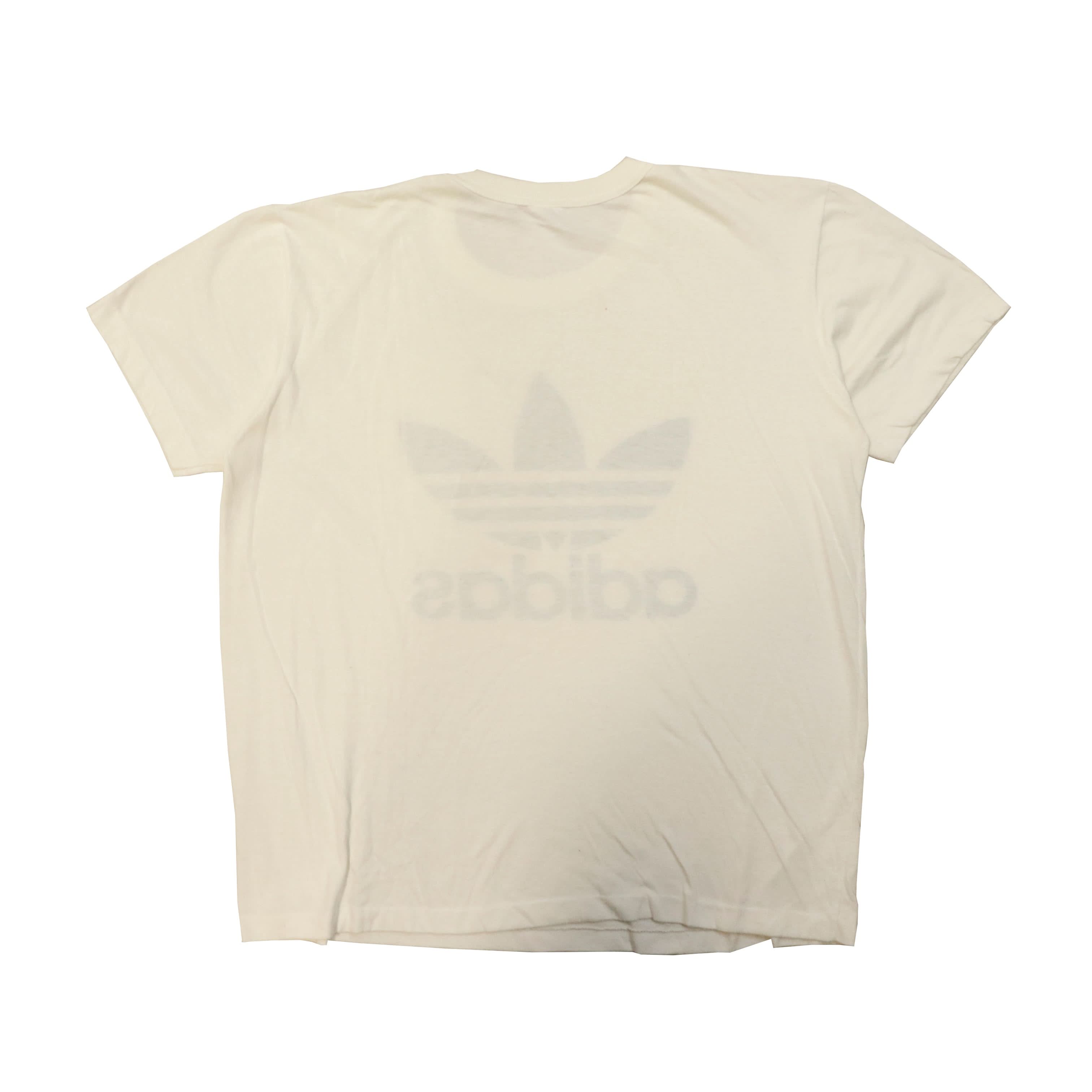 Vintage 80s Adidas Trefoil Logo Graphic T-Shirt Size XL