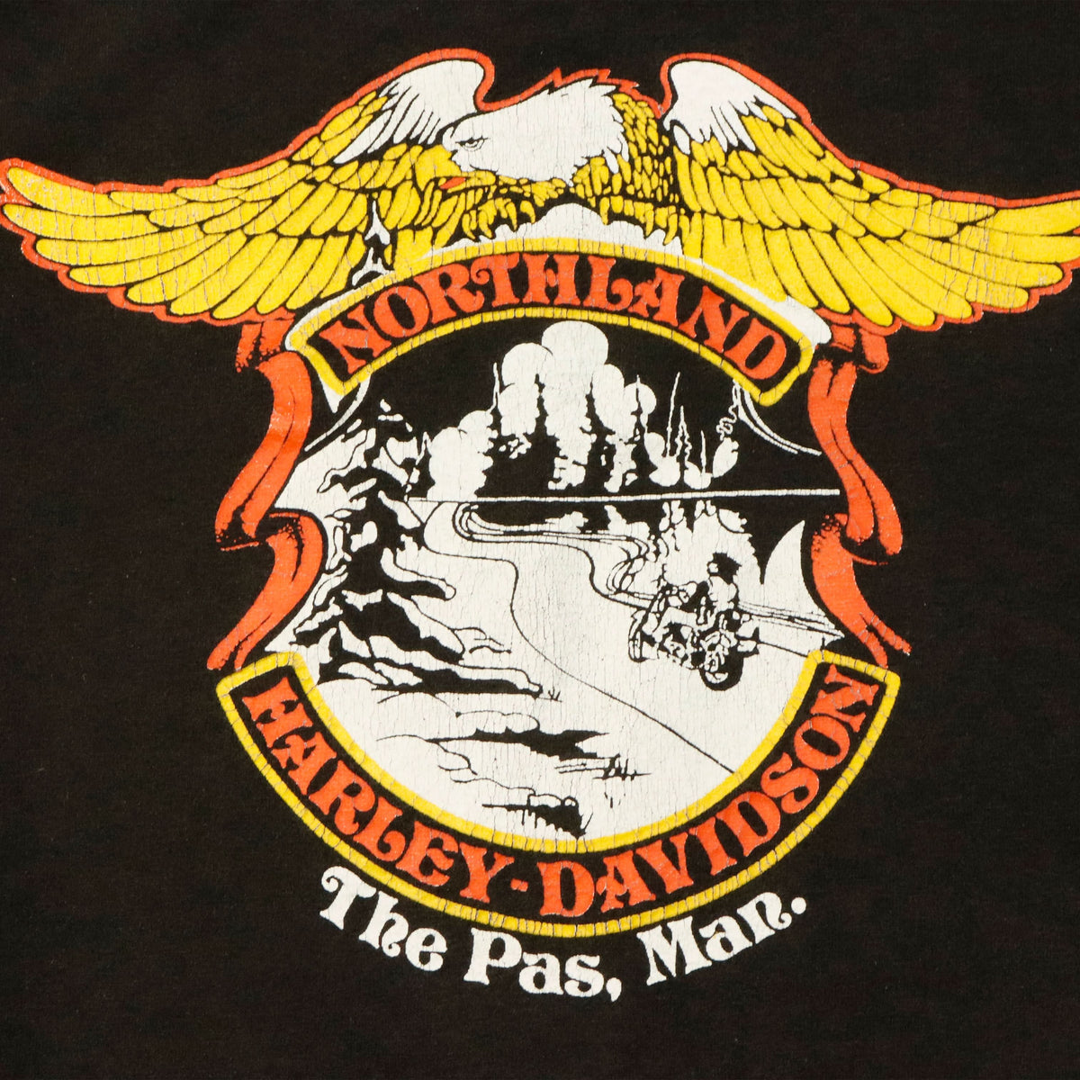 Vintage 3D Emblem 1989 Harley-Davidson Eagle Graphic T-Shirt Size M