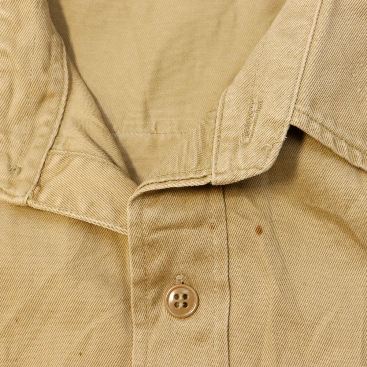 Vintage 50s Military Officer Patch Long Sleeve Button-Up Shirt Size N/A