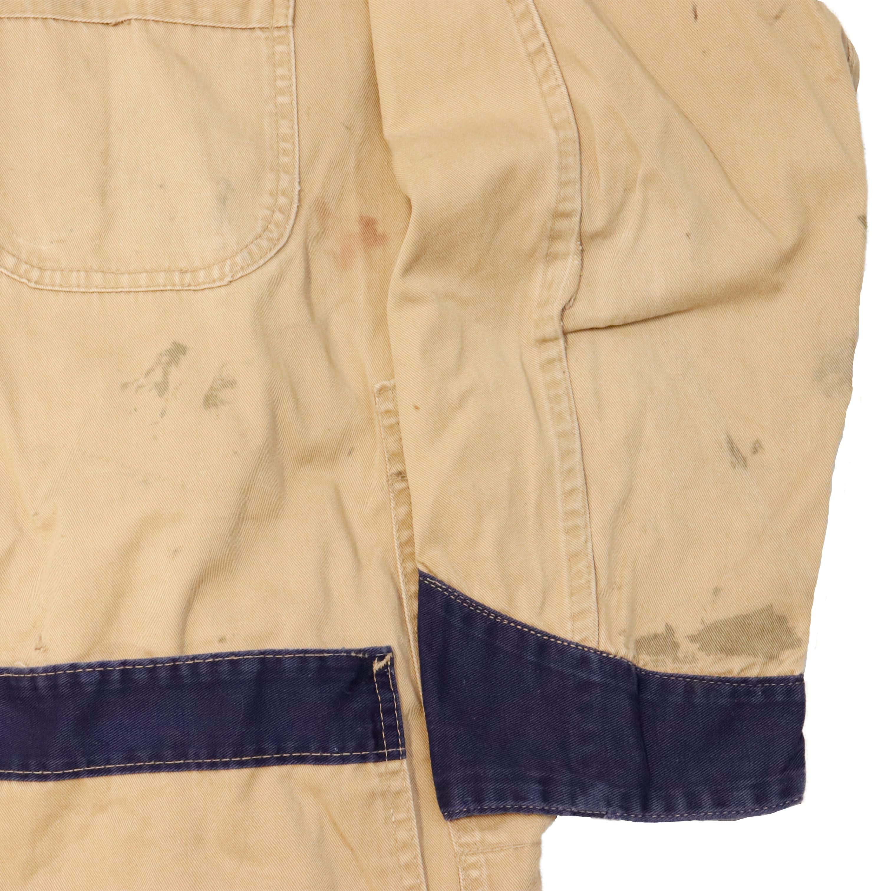 Vintage 50s Union Made Contrast Collar Chore Shop Coat Size 40