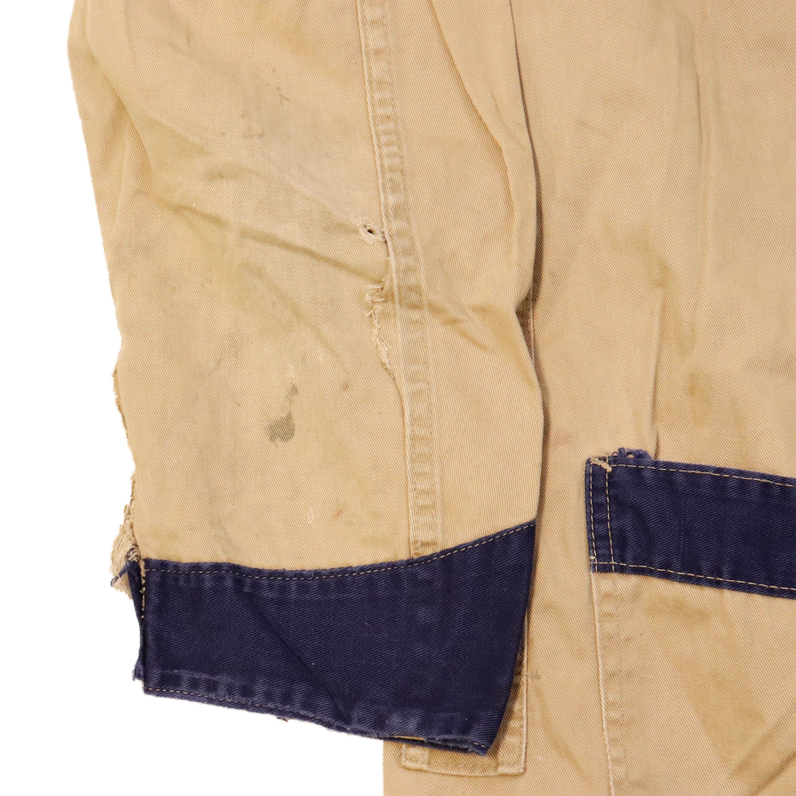 Vintage 50s Union Made Contrast Collar Chore Shop Coat Size 40