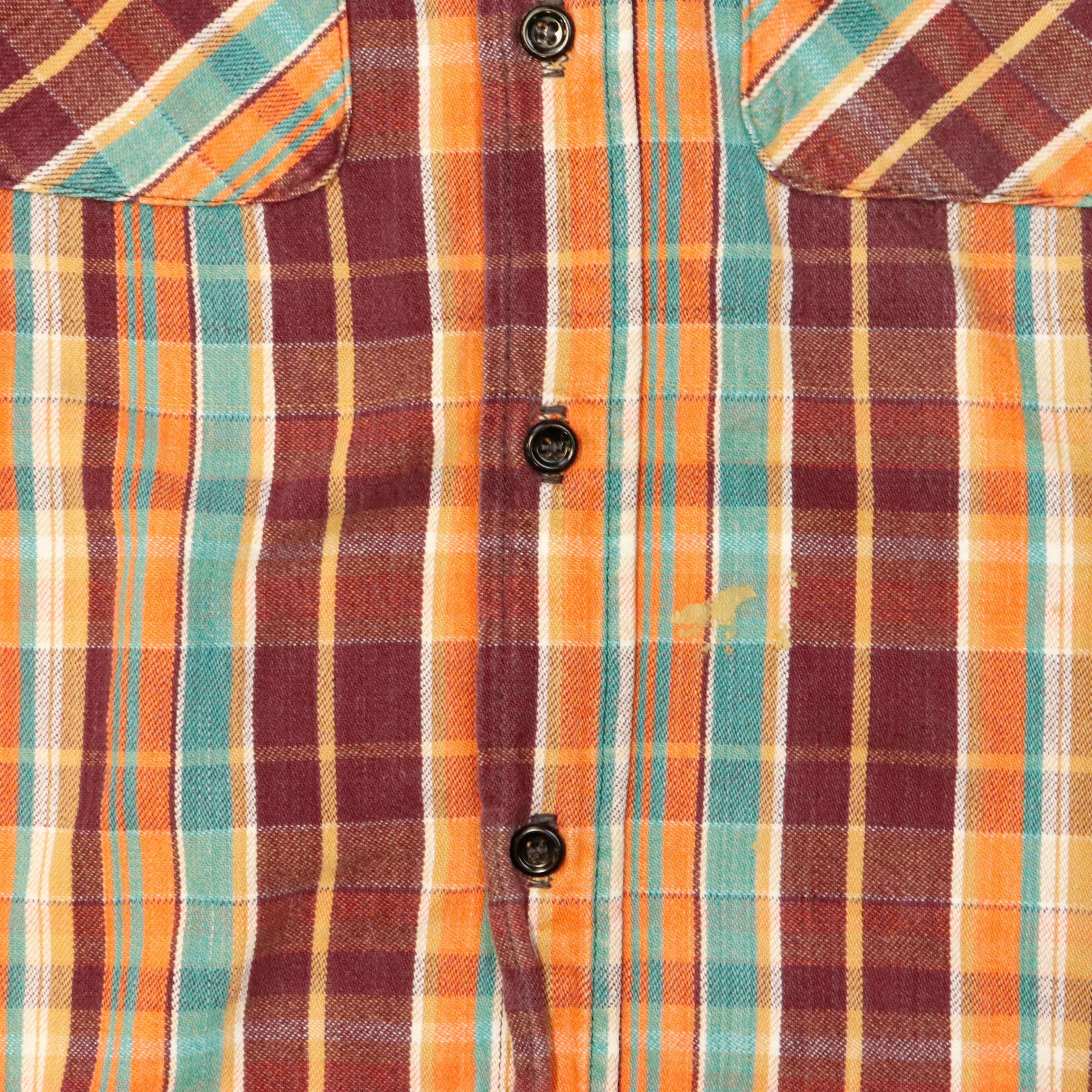 Vintage 60s Plaid Flannel Button-Up Shirt Size N/A