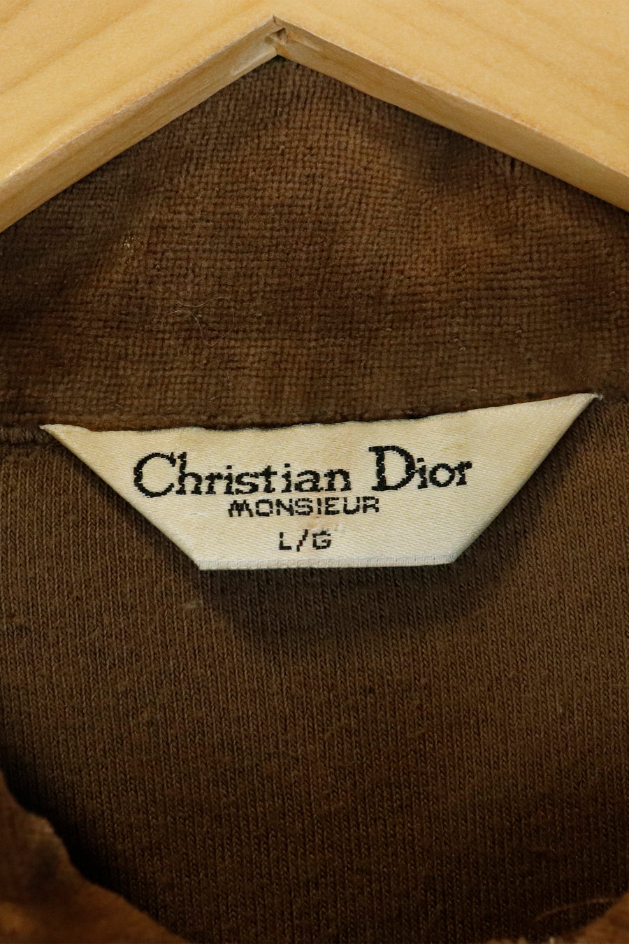 Vintage Christian Dior Collared Full Zip Sweatshirt Sz L