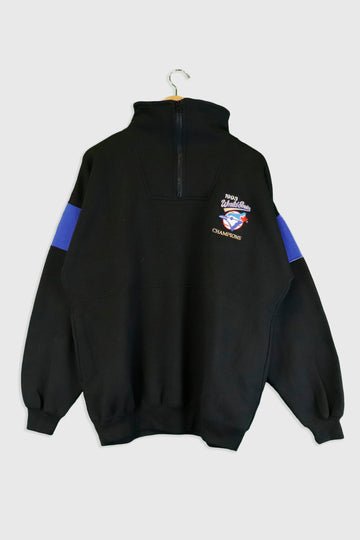 Vintage 1993 MLB Blue Jays World Series Champions Quarter Zip Sweatshirt Sz O/S
