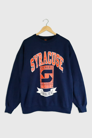 Vintage Syracuse Uni Orange Men Varsity Sweatshirt Sz L