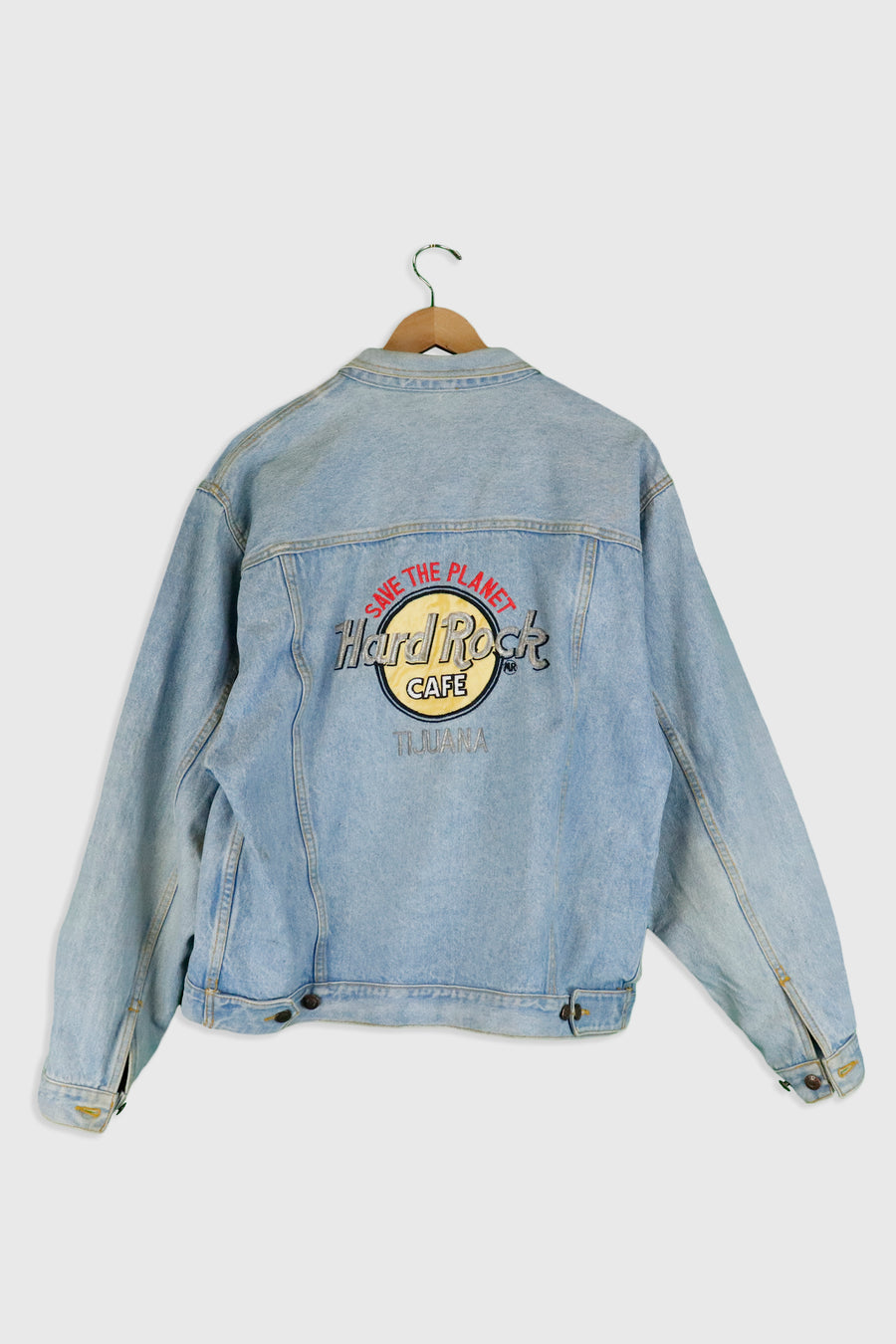 Vintage Hard Rock Cafe Tijuana Denim Jacket Sz L