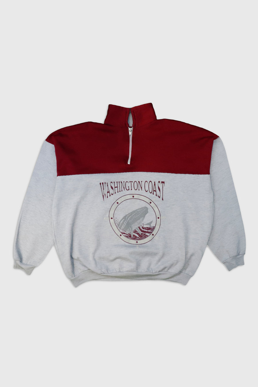 Vintage Washington Coast Whale Collar Sweatshirt