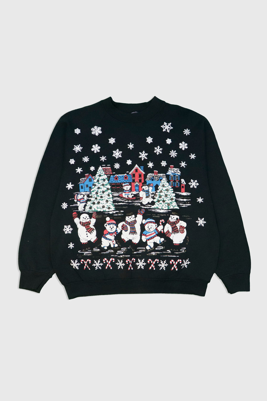 Vintage Christmas Glitter Scene Sweatshirt