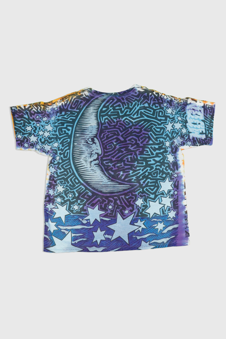 Vintage Sun And Moon T Shirt Liquid Blue