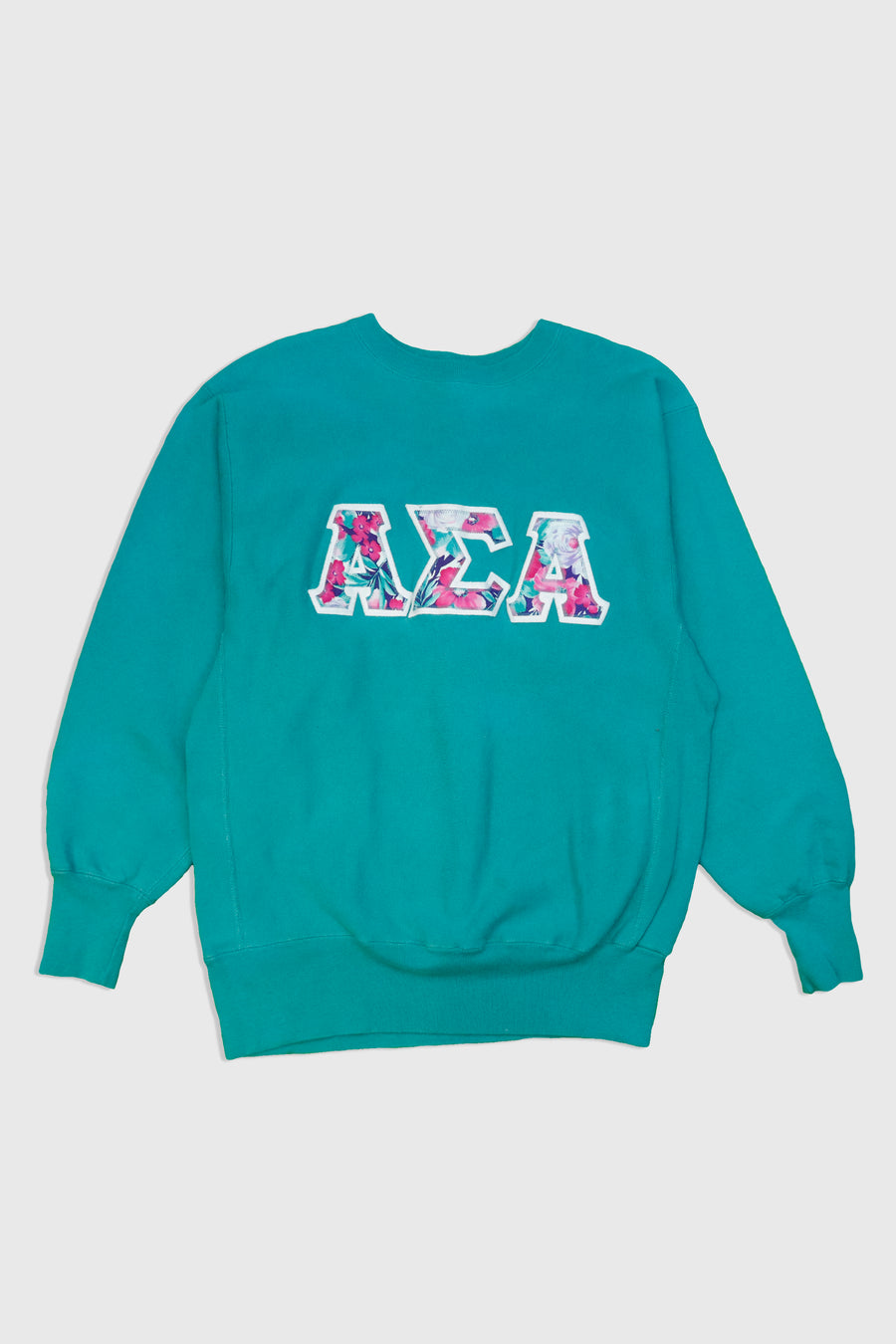 Vintage AEA Flower Patterned Sweatshirt Reverse Weave