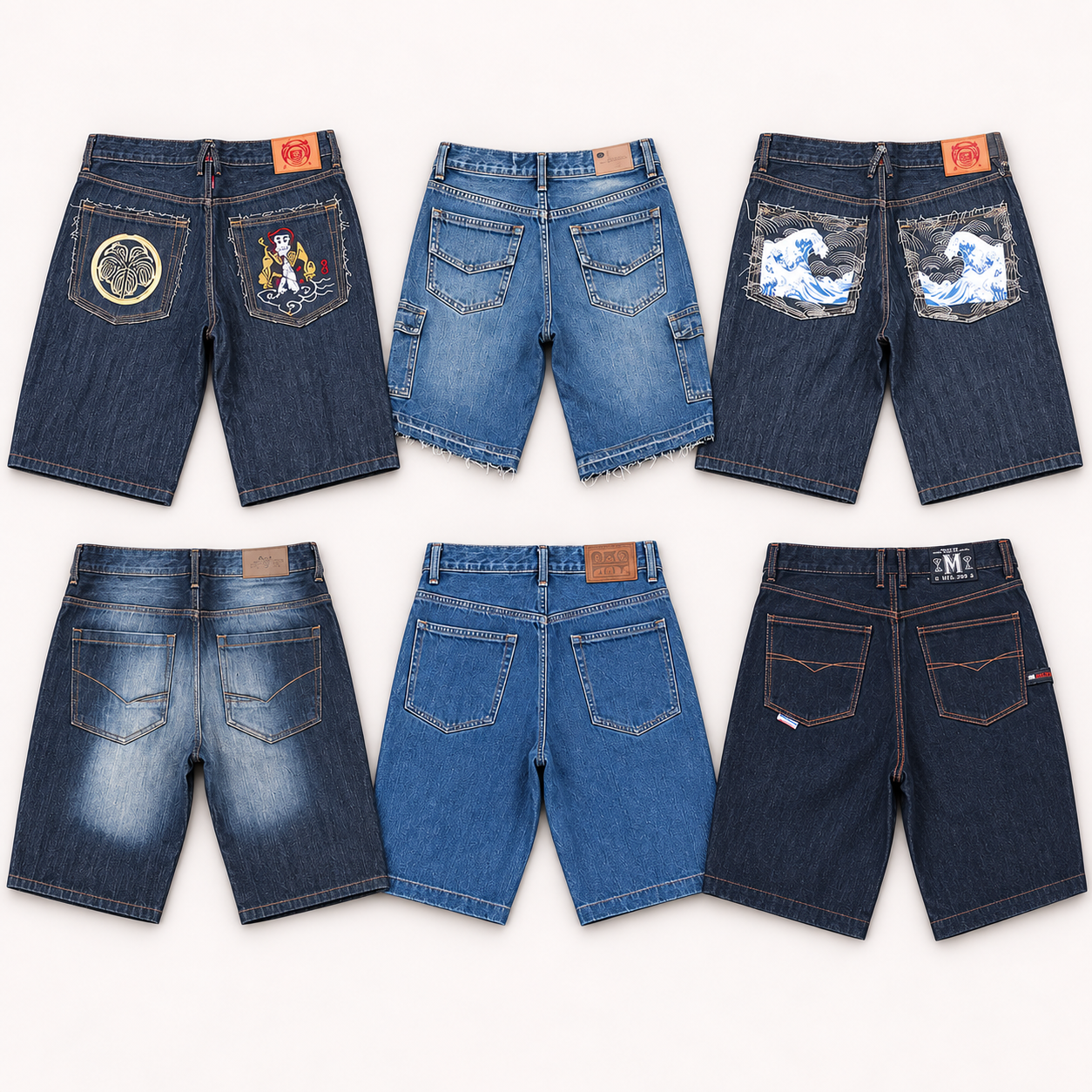 Deadstock Y2K mens jean shorts mystery box, never worn with original tags