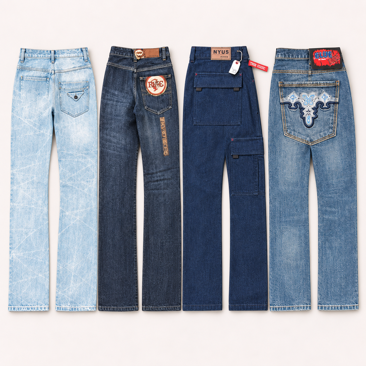 Deadstock Y2K mens jeans mystery box, never worn with original tags