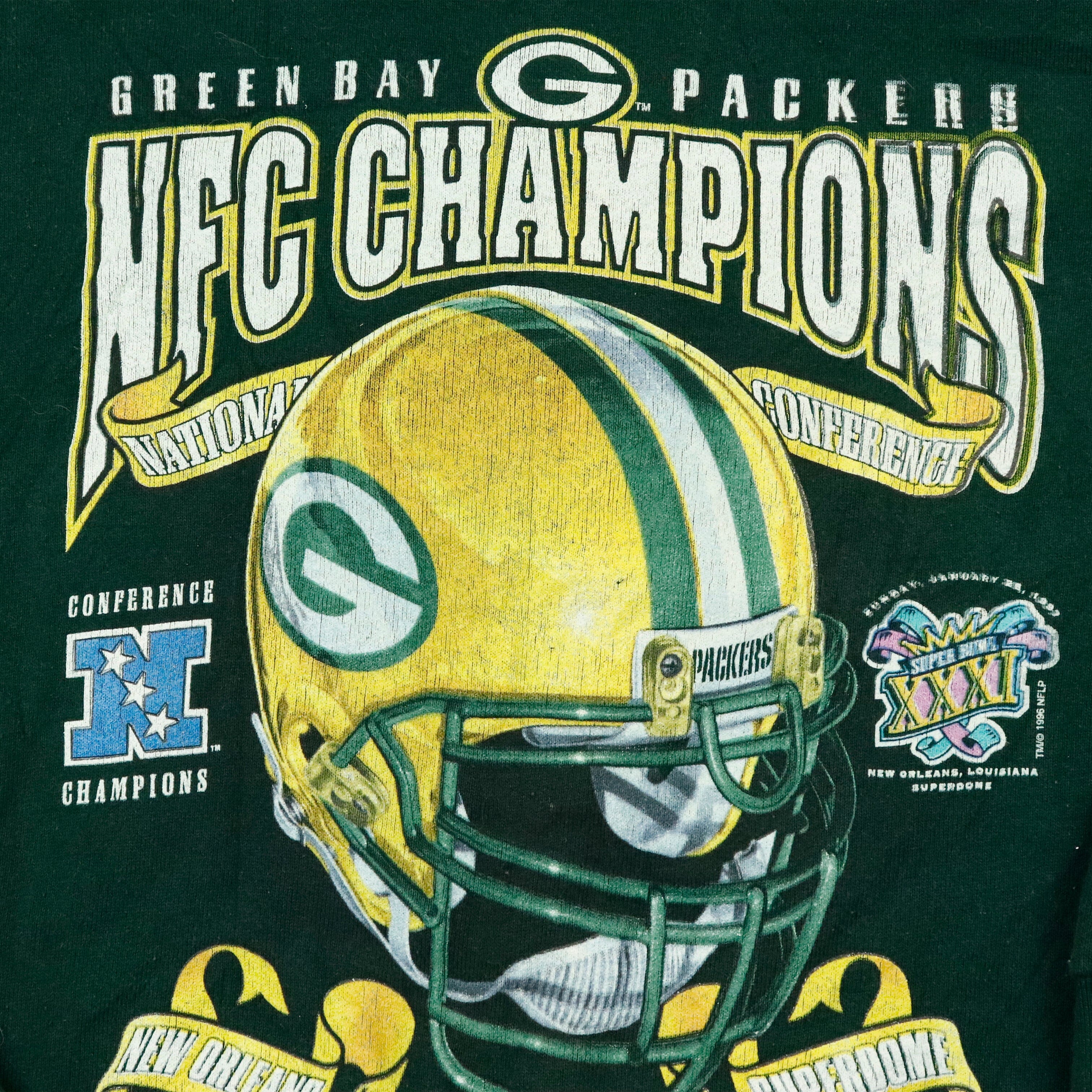 Vintage 1997 Pro Player NFL Packers Green Crewneck Size 18/20 Pro Player 