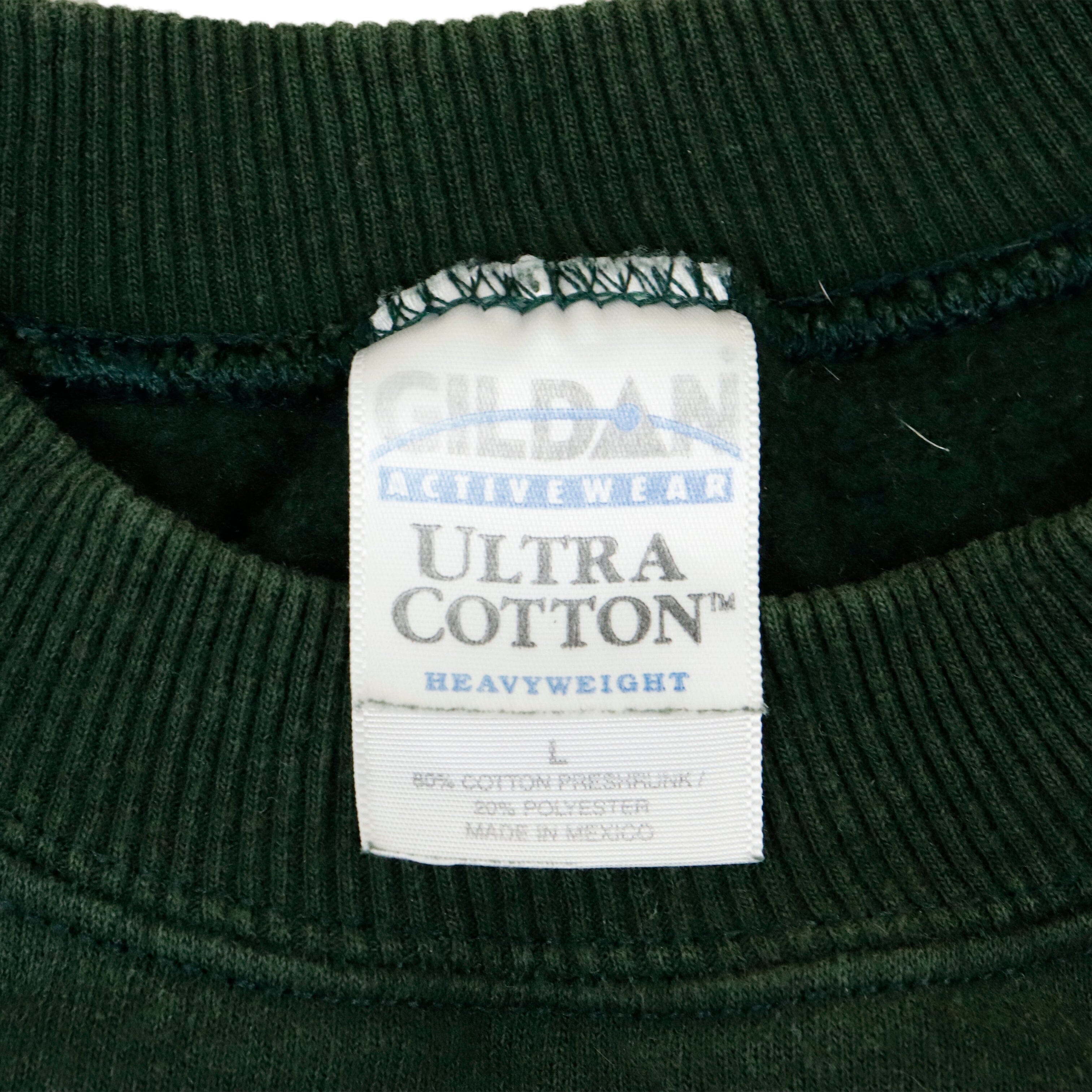Vintage 2002 Gildan Packers Champions Green Crewneck Size L R 