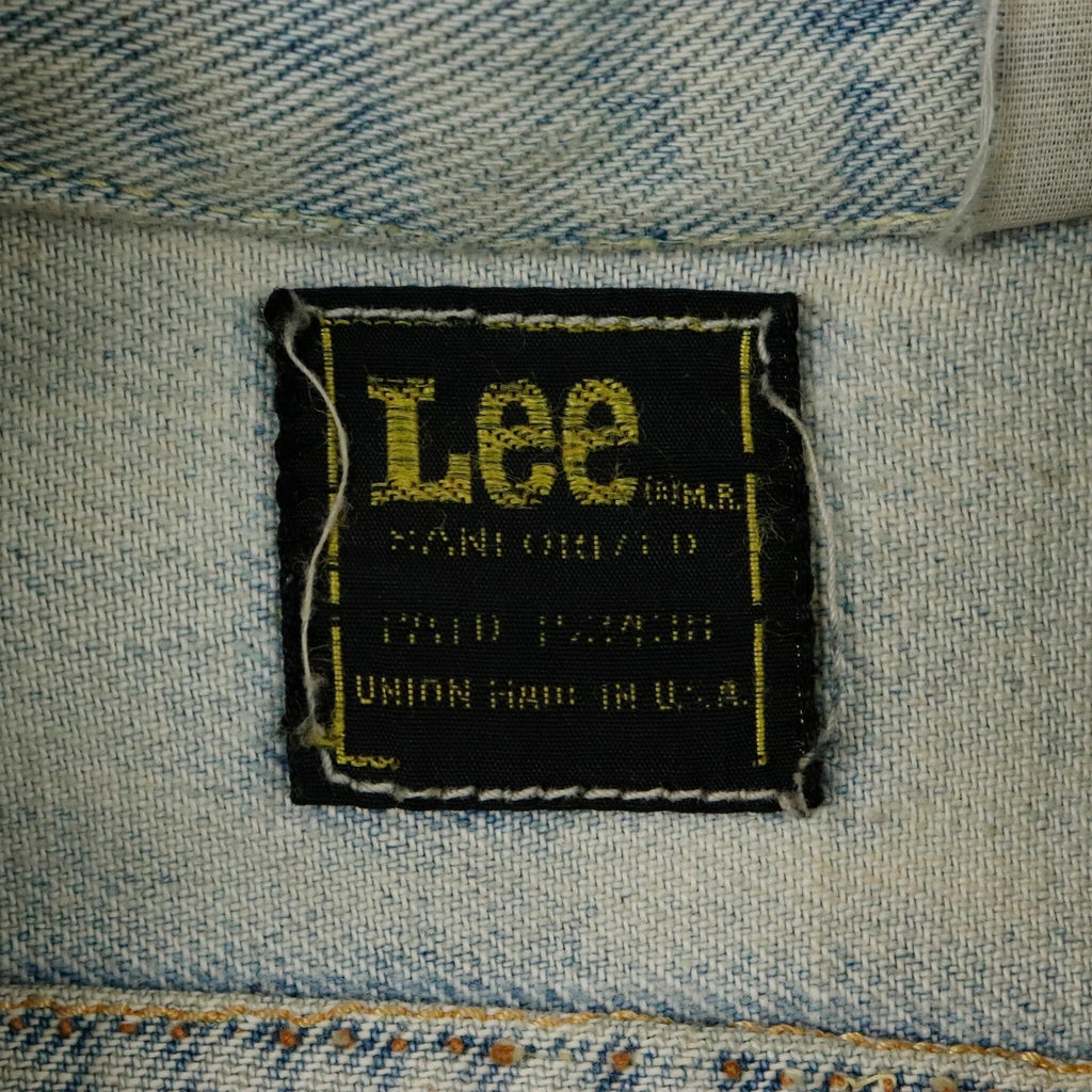 Vintage Lee Denim Custom Ferrari Embroidered Folk Art 70s 80s Acid Wash Lee 