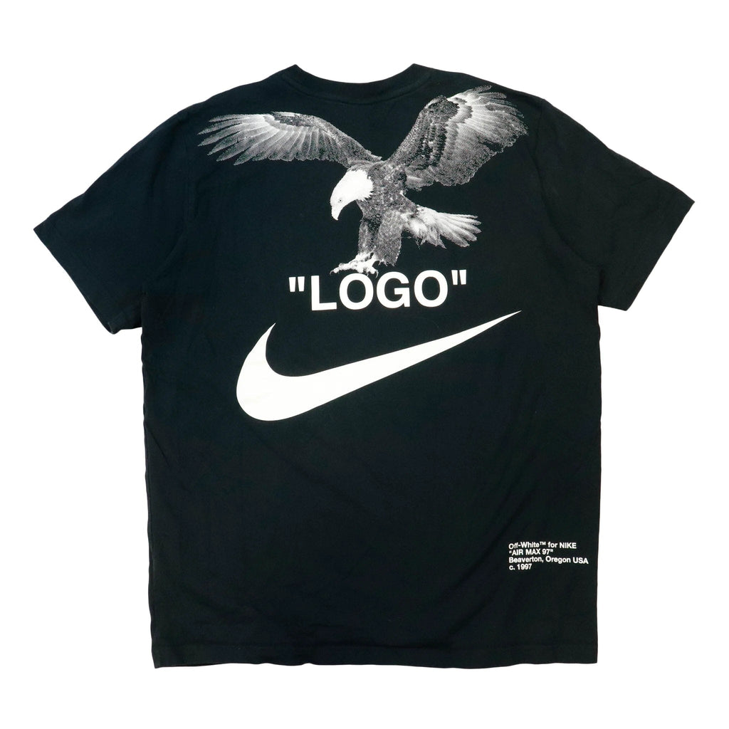 Vintage Nike Off White Tie/Eagle Black T-Shirt Size L Nike 