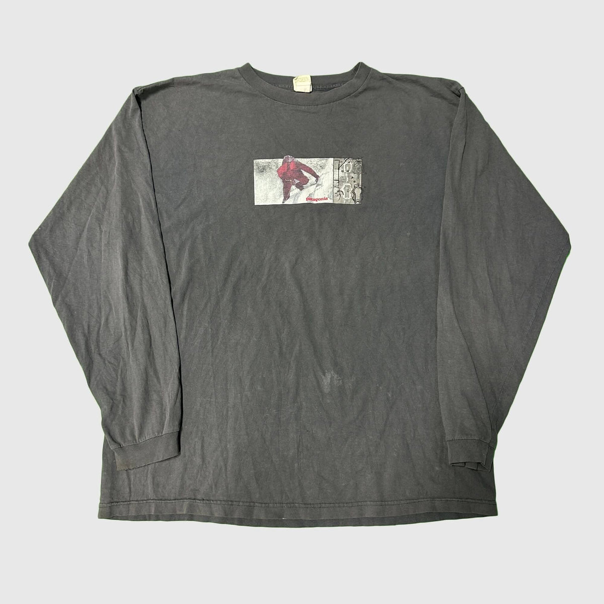 Vintage Patagonia Climbing Graphic Long Sleeve T-Shirt Size XL 90s FAIF.CA 