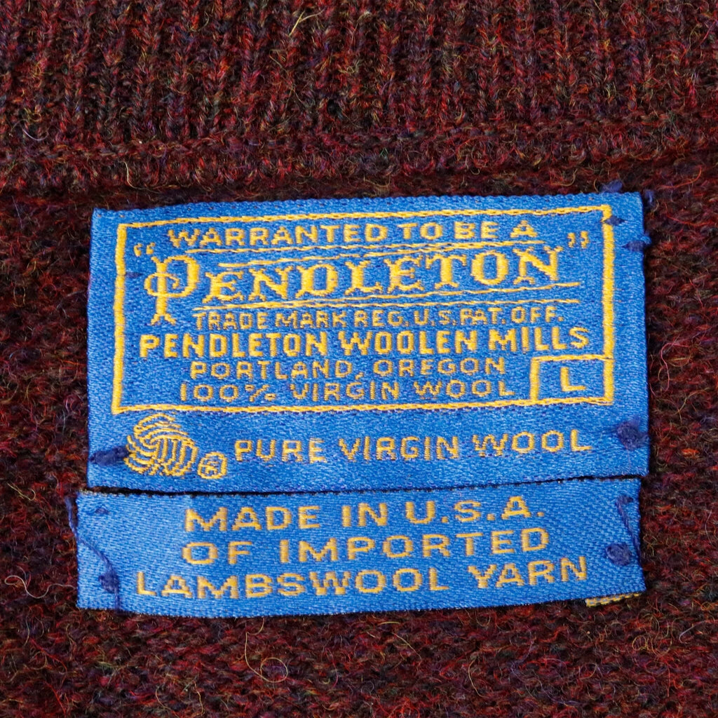 Vintage Pendleton Red Knit Sweater Size L Pendleton 