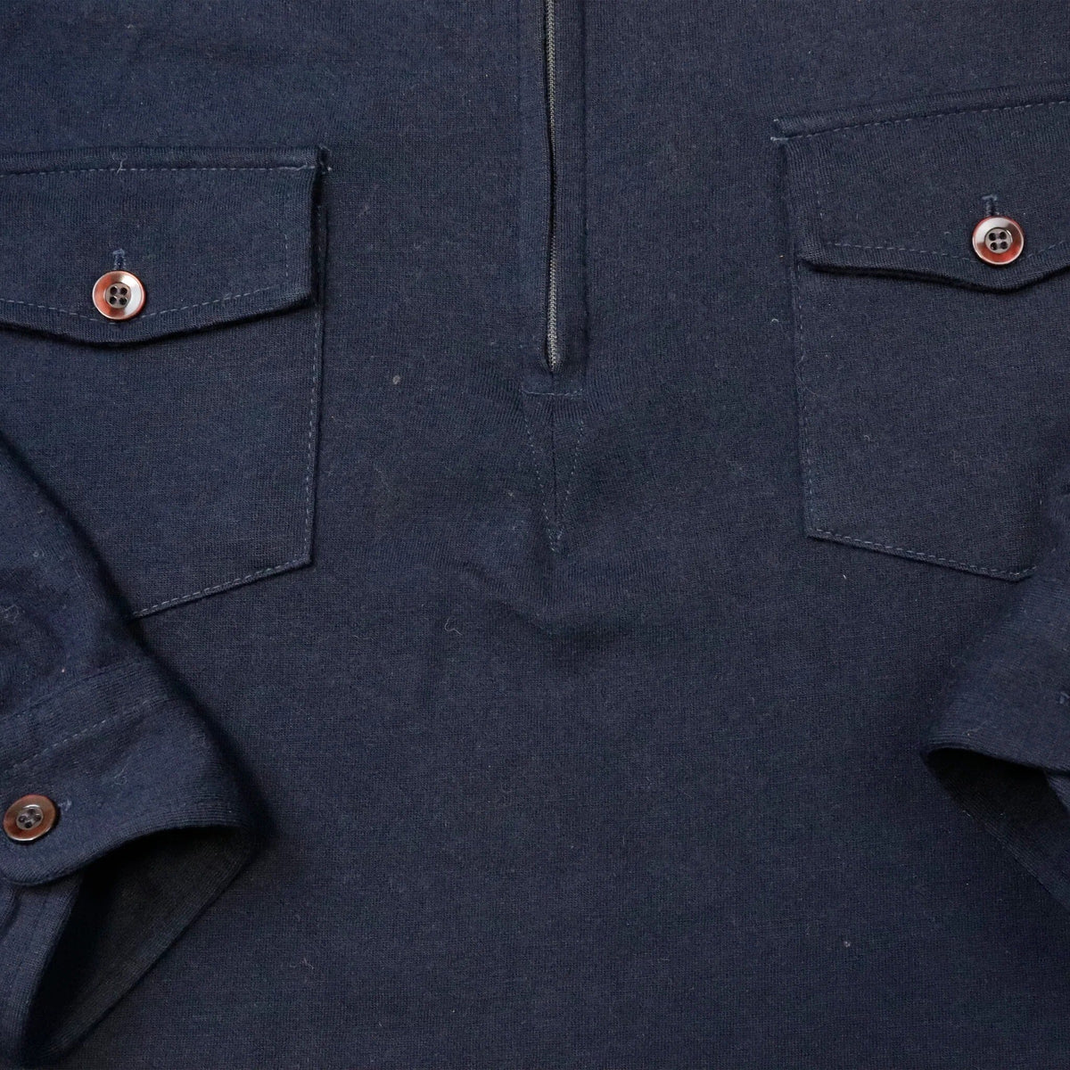 Vintage Wool Pendleton Navy Quarter ZIP Size L 70s Pendleton 