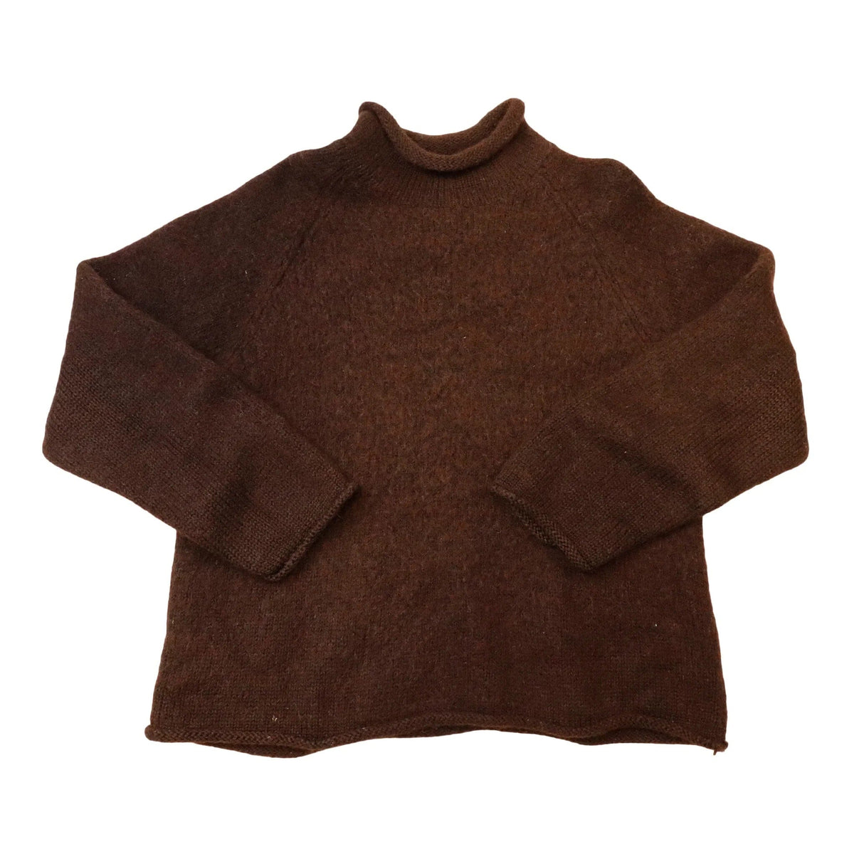 VTG J.Crew Roll Neck Sweater Men's Sz xl maroon Wool Oarsman Minimalist Crew 