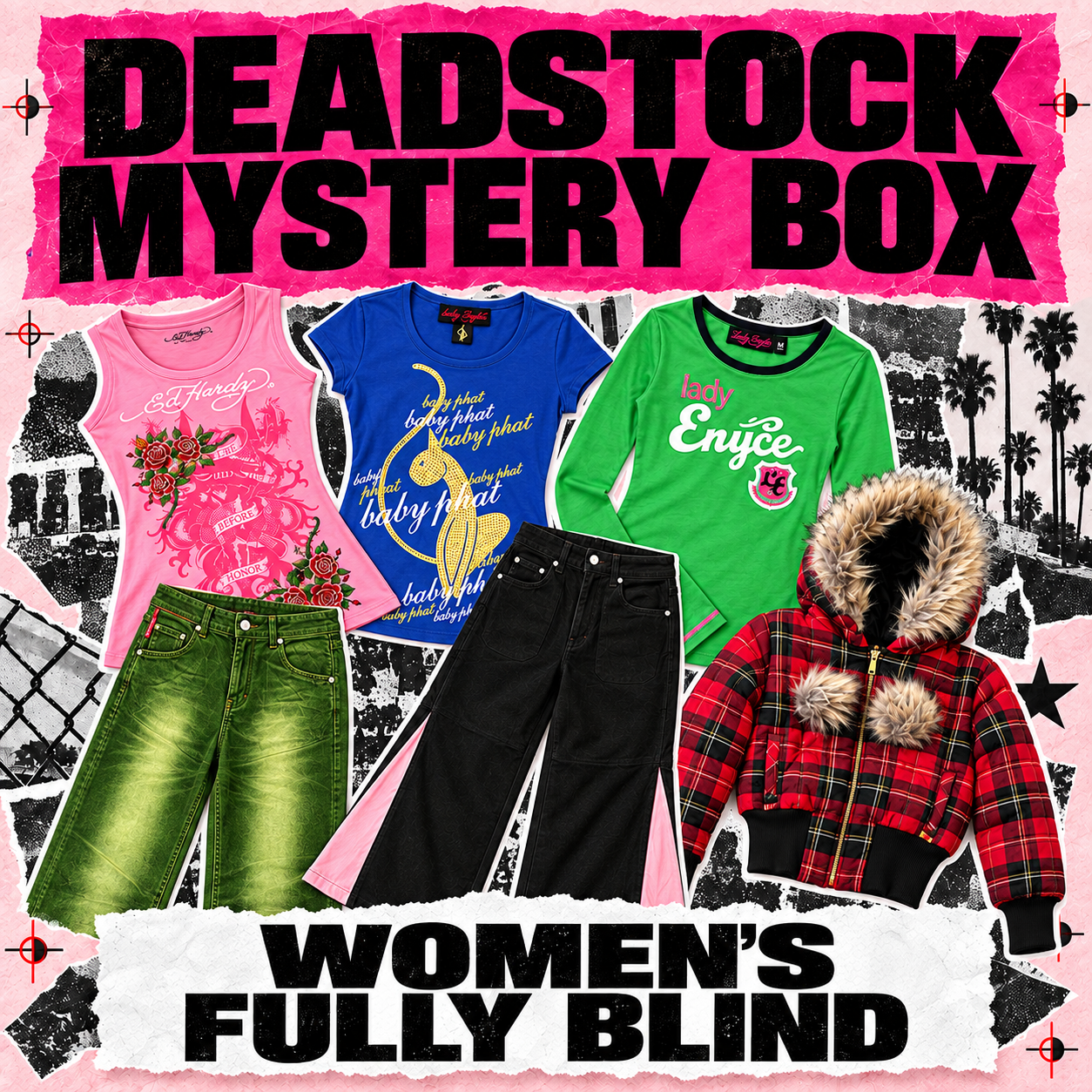 Deadstock Y2K womens fully blind mystery box, tops and bottoms, never worn