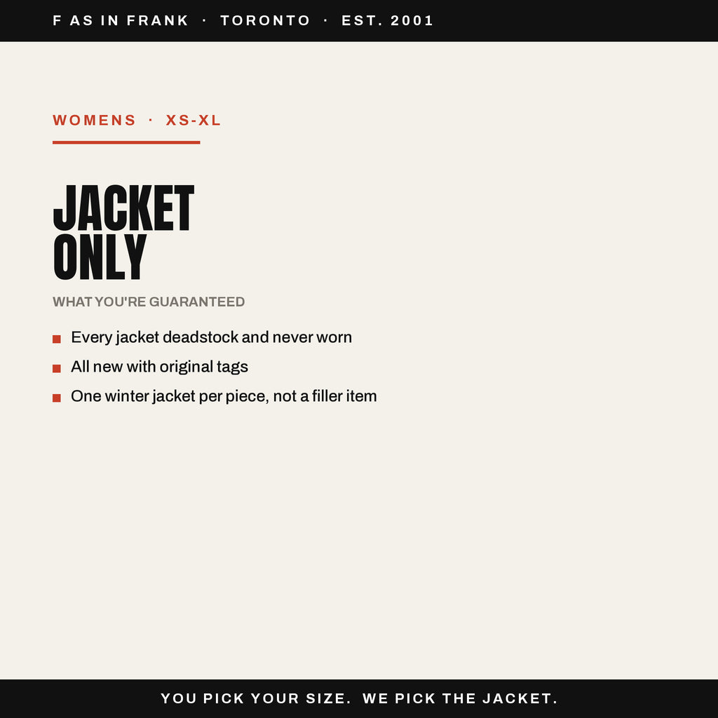 Deadstock Y2K womens winter jacket mystery box, never worn with original tags