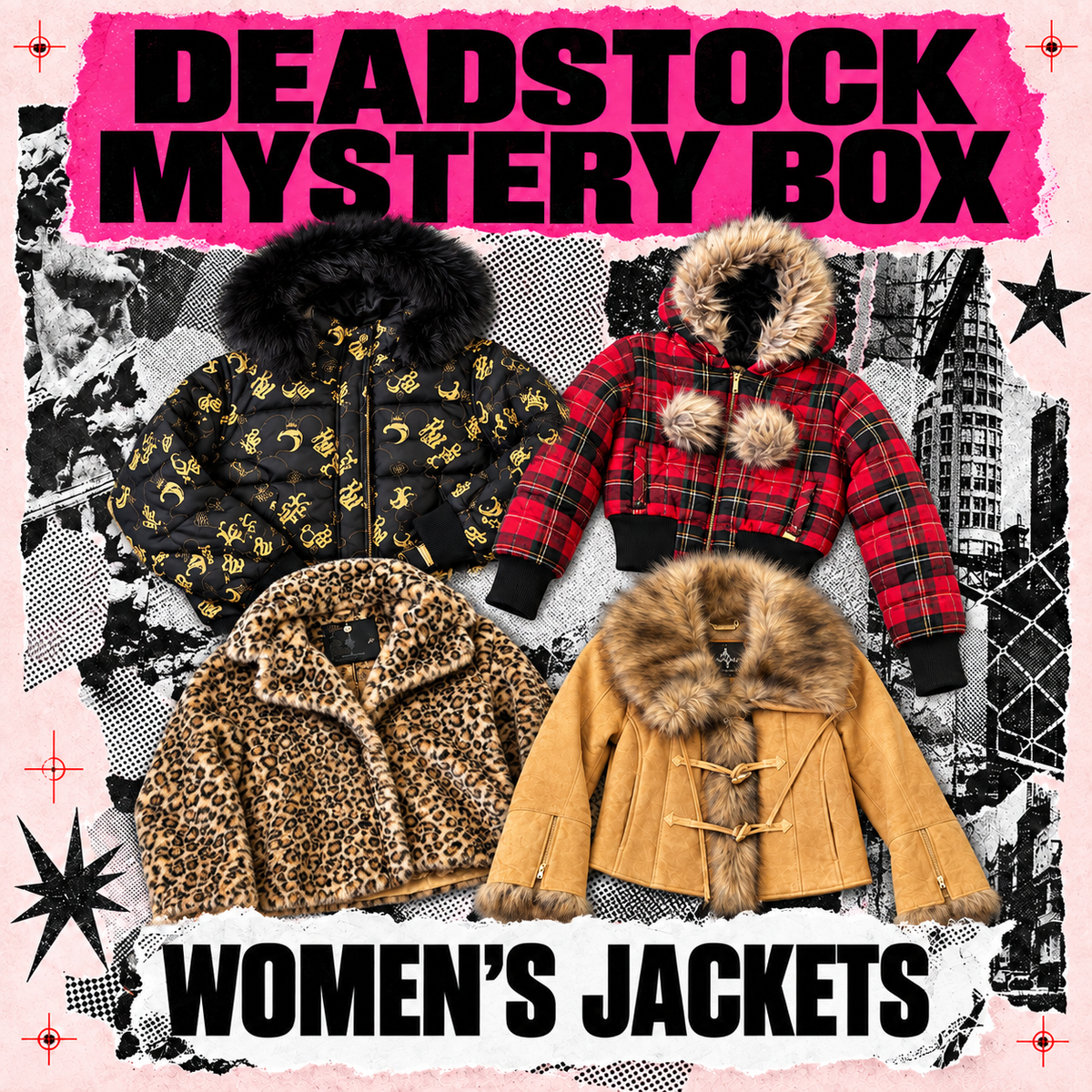 Deadstock Y2K womens winter jacket mystery box, never worn with original tags